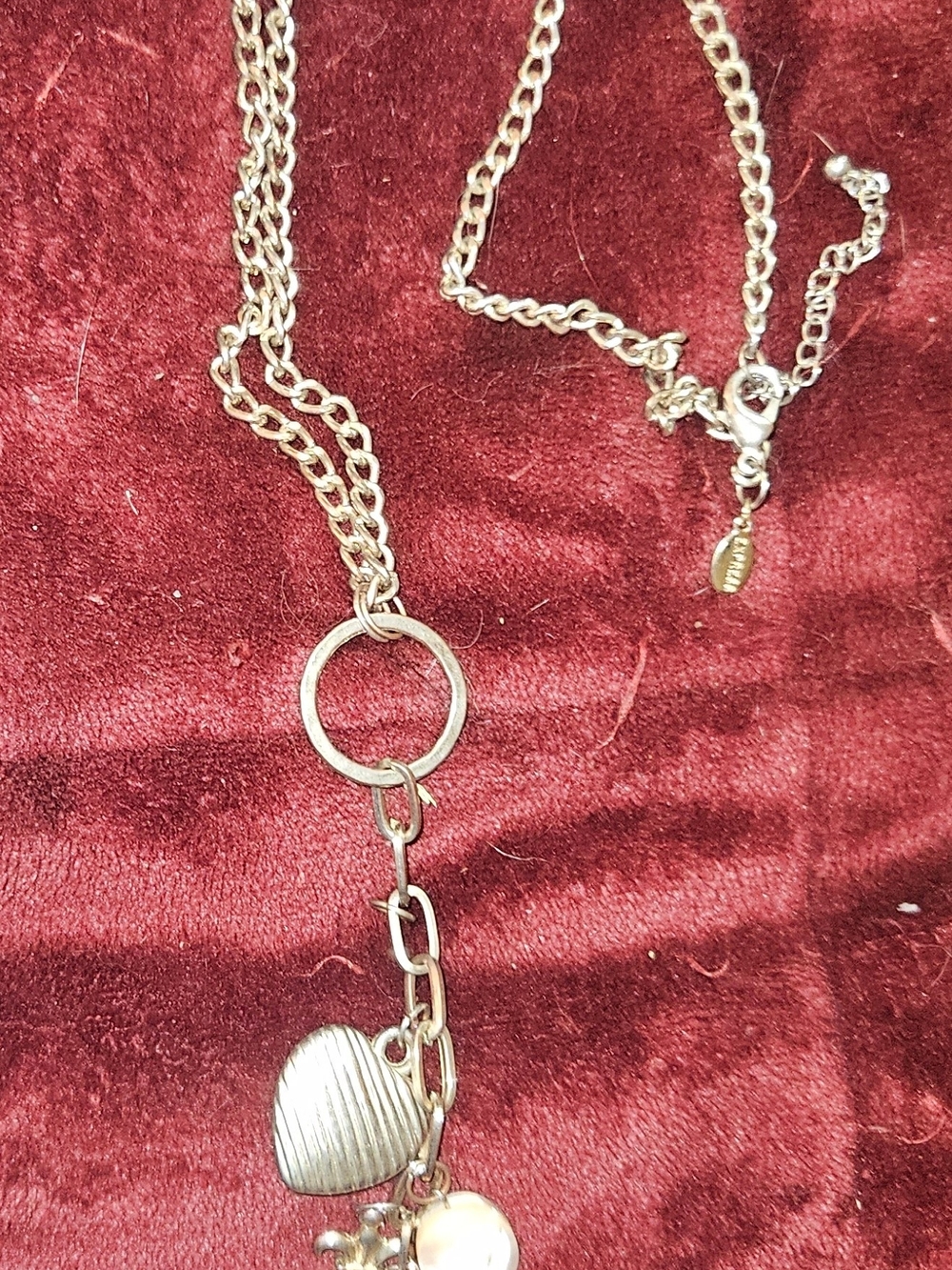 Express Gold-Tone Heart Pendant Layered Necklace - Women's Jewelry